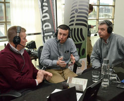 Illinois farmer David Brown (R) and another SHS participant on AgriTalk