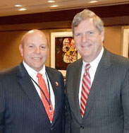 Agriculture Secretary Tom Vilsack with AFBF president Zippy Duvall in 2013 when Duvall was president of Georgia FB