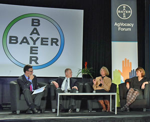 Frank Sesno talks with Ardent Mills CEO Dan Dye, Christine Daugherty of Tyson Foods, and Kelly Shea with WhiteWave Foods 